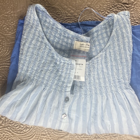 Women’s Free People Chambray Combo Ombré shades of Blue - Picture 8 of 9